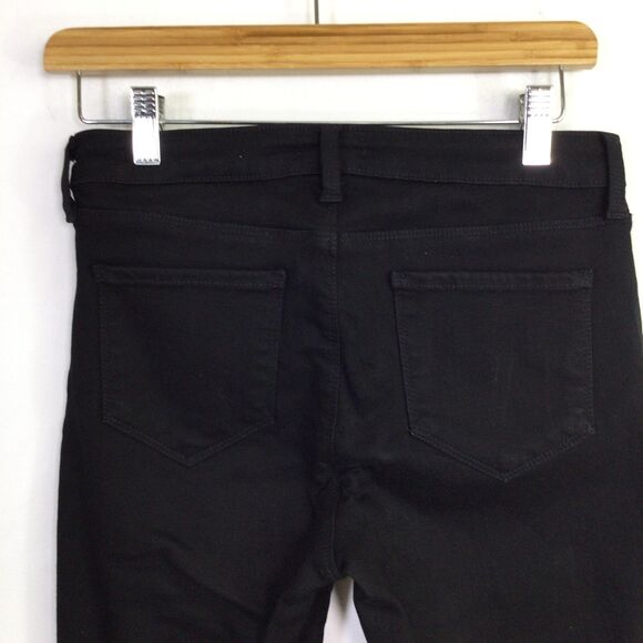 L'AGENCE Womens Margot Skinny Jeans Denim Mid Rise Zipper Details Black Size 27 - Picture 12 of 16